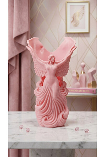 END Design Vază din bioplastice cu figurină înger – Obiect decorativ artistic...