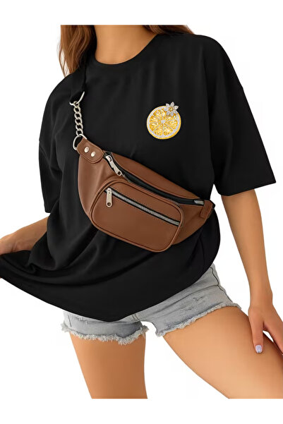 SUNFREE T-Shirt - Μαύρο - Oversize