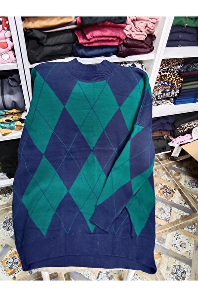 Butik Baklava desenli Kazak