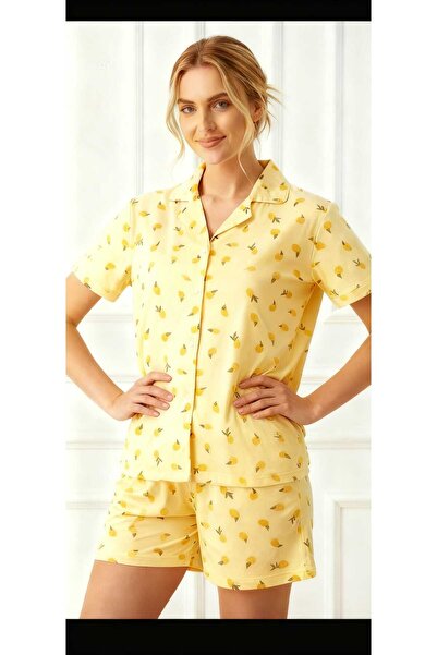 NiCe İç Giyim Σετ πιτζάμας - Κίτρινο - Σύντομο