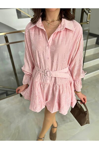 Sude Kızanlıklı Φόρεμα - Πολύχρωμο - Φουσκωτή φούστα