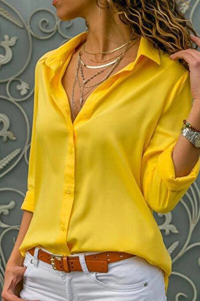 MetuCA Πουκάμισο - Κίτρινο - Casual