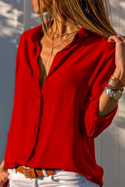 MetuCA Γυναικείο μακρυμάνικο πουκάμισο από υφαντό βαμβακερό ύφασμα βισκόζης σ...