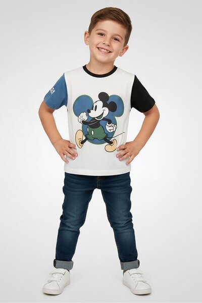 Disney Mickey And Friends x Toddlers Boy Short Sleeve Graphic Print T-Shirt, ...