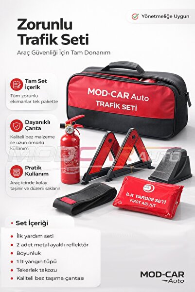 MODxAUTO TRAFİK SETİ +1KG YANGI TÜPÜ ARAÇ MUAYENE VE YÖNETMELİK UYUMLU