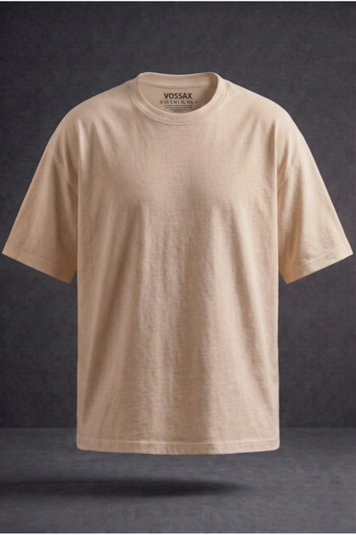 VOSSAX T-Shirt - Μπεζ - Oversize
