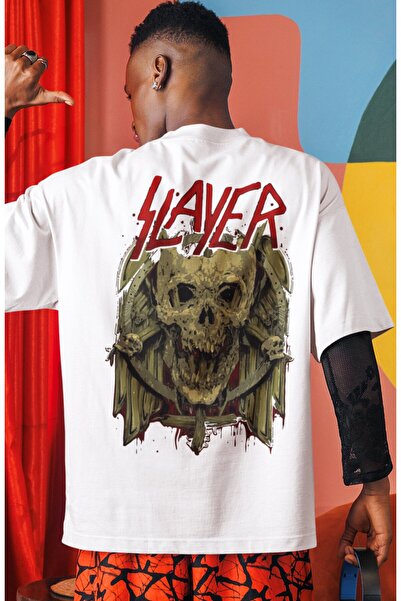 SEVBANO Μπλουζάκι Slayer Rock Metal Music Band με στάμπα στην πλάτη, Unisex, ...