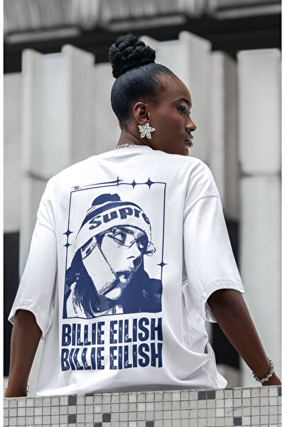 SEVBANO Design Billie Eilish Singer Back Printed Unisex Oversize T-Shirt