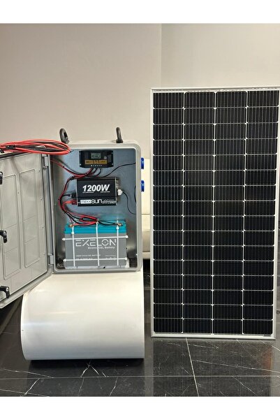 EnerjiStar Taşınabilir 1.2kw güneş enerji kutusu 100 amper jel akü 205w güneş...