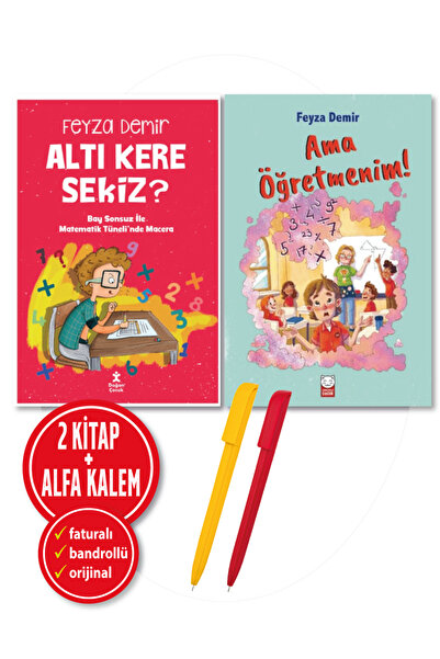 Kırmızı Kedi Yayınları Alfa Kalem+Ama Öğretmenim!+Altı Kere Sekiz?(Feyza Demi...
