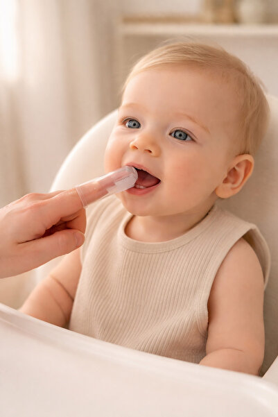 Tgm Baby Parmini 2'li Silikon Parmak Diş Fırçası Seti