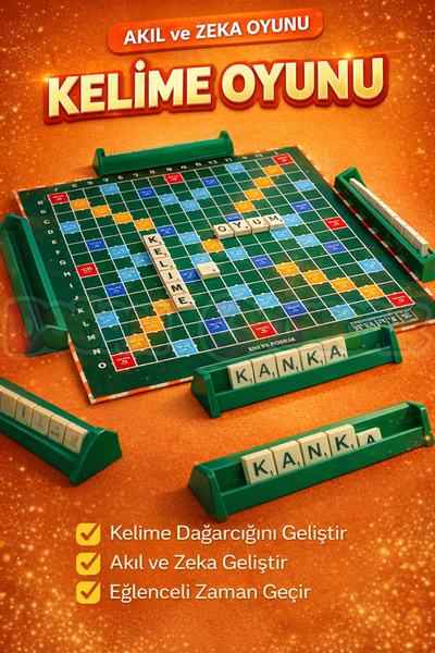 Doğan Oyuncak Dünyası Scrabble Türkçe Kelime Oyunu - Kelime Üretme Oyunu Akıl...