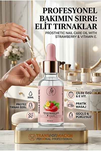 Transformacion Tırnak Bakım Yağı Çilekli Güçlendirici E Vitamini Serum 30ml 7...