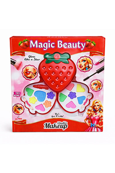 ÇLK TOYS Çilek Desenli Sürülebilir Çocuk Makyaj Seti 2'Lİ