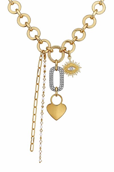 CHARMLUCKY Special Series Heart-Eye Mix Charm Necklace