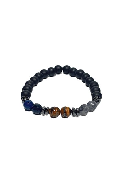 Janti Jtss26Blk1806 Agate Ochre Ceyt Onyx Hematite Natural Stone Flexible Bla...
