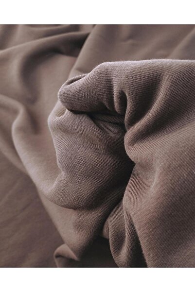 Kumaş Parça Bitter Brown Colored Shardonlu 3 Thread Fabric Width: 185cm