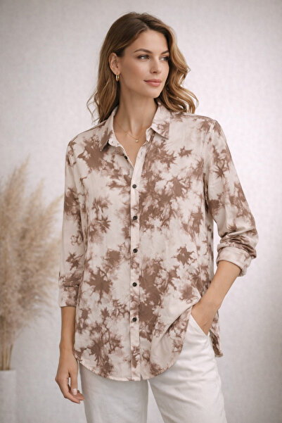 BY AKTEPE STORE Women's Patterned Satin Comfortable Fit Shiny Fabric Plus Siz...