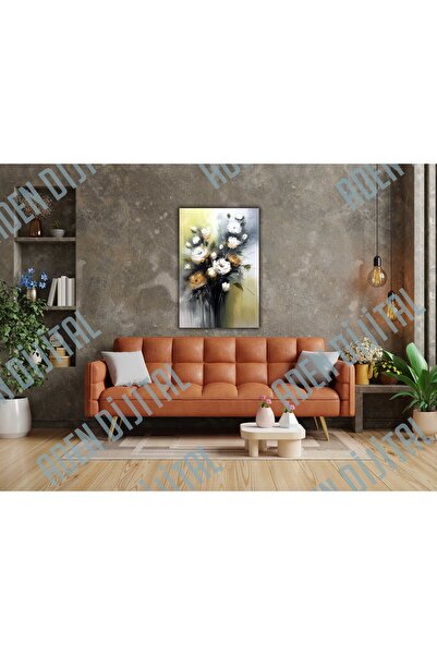 Aden TABLOU PE PÂNZĂ CU FLORI DECORATIVE DIGITALE