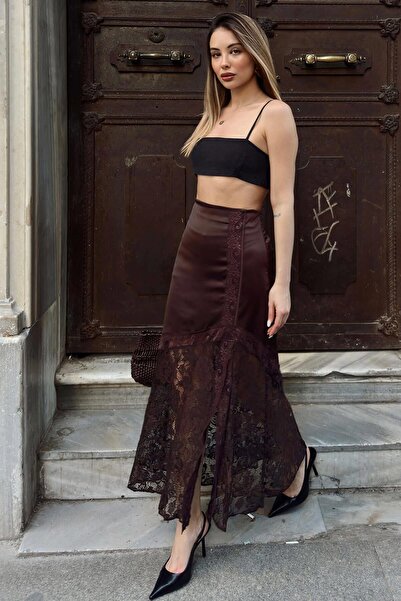 Swist Φούστα - Καφέ - Midi