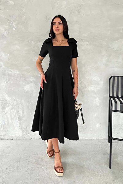XXL BUTİK Φόρεμα - Μαύρο - Σύντομο