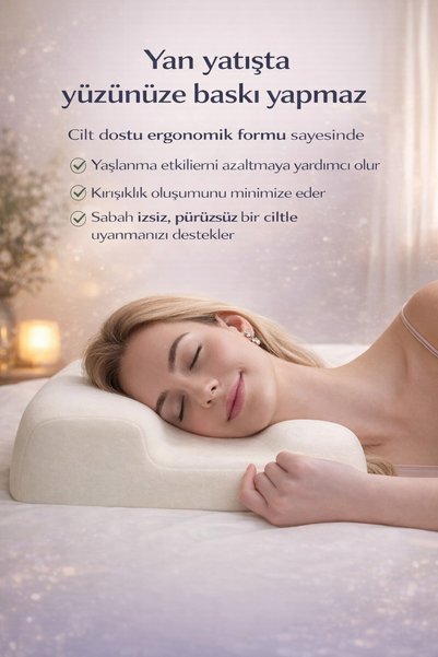 Nakkısh Anti-Wrinkle Beauty Pillow with Neck Support