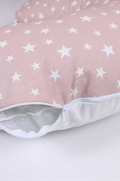 BABY LİGHT ANNELERİN İHTİYACI OLAN ÜRÜNLER Breastfeeding Pillow Pink Starry White