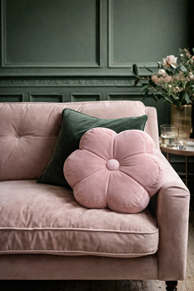 Alacastore Powder Pink Velvet Handmade Cushion