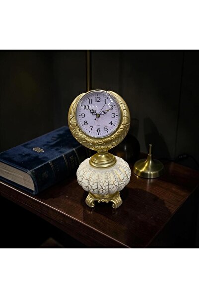 Sleep Nova Royal Vintage Masa Saati – Gold Detaylı Klasik Dekoratif Saat