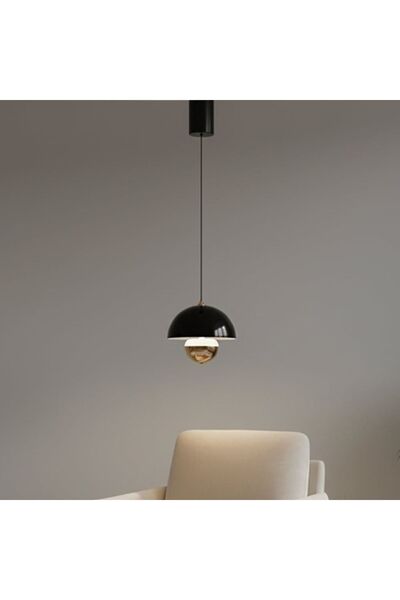 Danube Home Edna Pendant Lamp – Adjustable Length up to 2 m - Black - With Se...