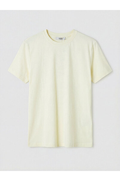 LC Waikiki NEVAVM Farkıyla XSIDE Κίτρινο οβάλ γυναικείο μπλουζάκι με λαιμόκοψ...