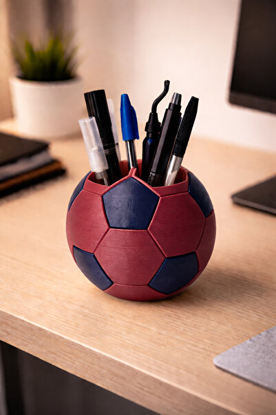 Three Dittle Birds Μπλε Βουργουνδίας Θήκη Στυλό σε σχήμα Μπάλας Ποδοσφαίρου 1...