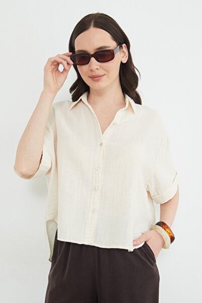 Fulla Moda Πουκάμισο - Μπεζ - Casual