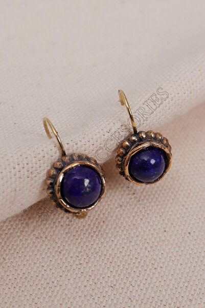 LA PERRY ACCESSORIES Lapis Taşlı Oval Otantik Küpe
