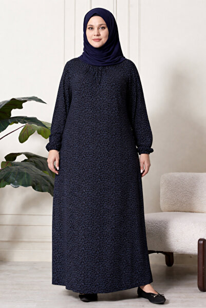 Ferace Γυναικείο φόρεμα με τετράγωνο γιακά σε μεγάλο μέγεθος