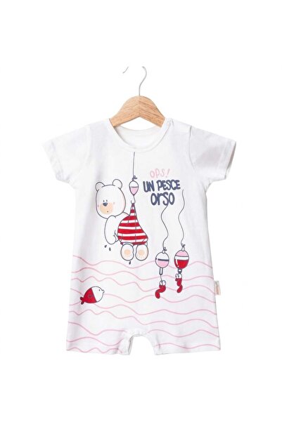 Derin Bebek Giyim %100 PAMUKLI SEVİMLİ AYICIK FİGÜRLÜ KIZ BEBEK TULUM