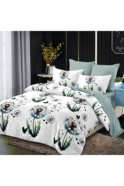 Pucioasa Lenjerie de pat cu elastic 180x200 pentru pat dublu Pucioasa, 6 pies...