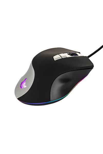 Rowl RGM-04 AVES USB Siyah RGB Aydınlatmalı 7200DPI Makrolu Gaming Mouse