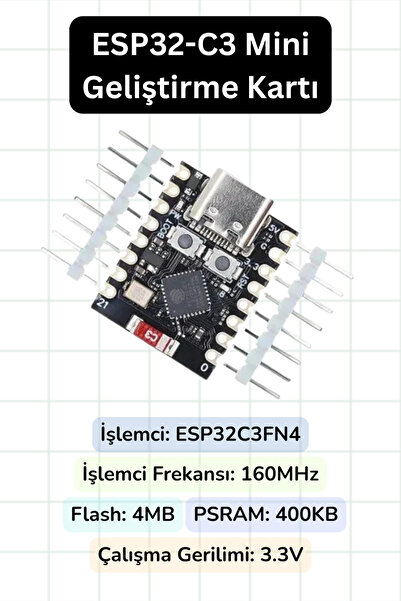 Scordion ESP32-C3 Mini Geliştirme Kartı – WiFi & Bluetooth 5