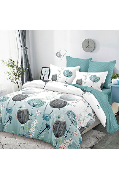 Pucioasa Lenjerie de pat cu elastic 180x200 pentru pat dublu Pucioasa, 6 pies...