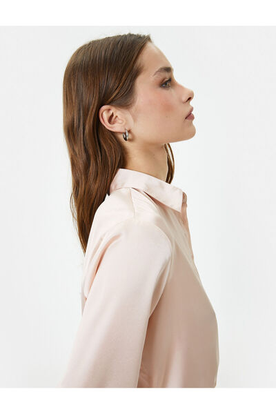 Koton Satin Shirt Long Sleeve Buttoned