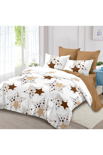 Pucioasa Lenjerie de pat cu elastic 180x200 pentru pat dublu Pucioasa, 6 pies...