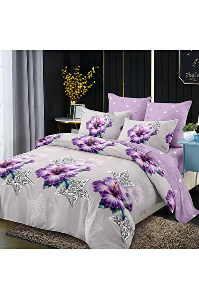 Pucioasa Lenjerie de pat cu elastic 180x200 pentru pat dublu Pucioasa, 6 pies...