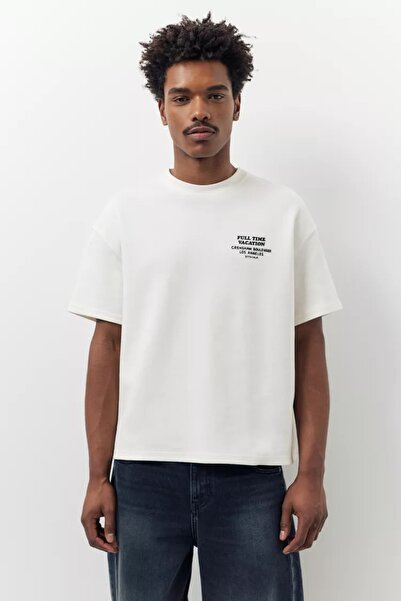 ZAVIXO Εμπριμέ ύφασμα από μαλακό βαμβάκι με στάμπα, ανδρικό μπλουζάκι Basic O...