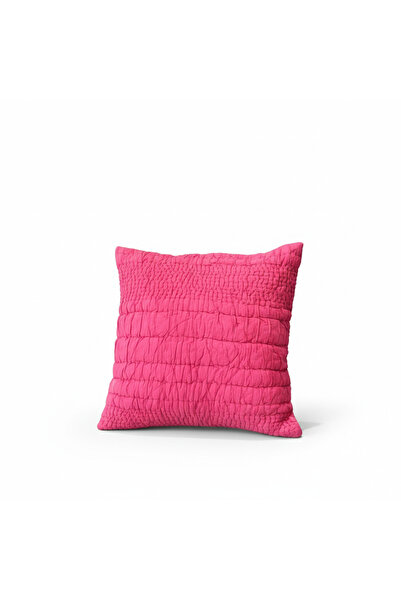 Tohfa Luxe - UAE Pink Hand-Quilted Cotton Cushion – 45 x 45 cm