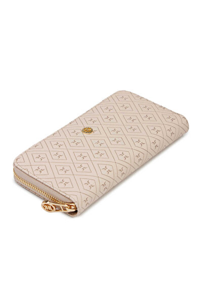 Tergan Bej Print Kadın Cüzdan - S1CB00055823-E52