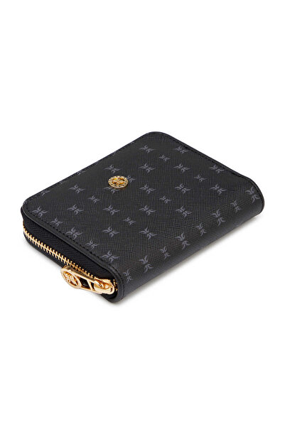 Tergan Siyah Print Kadın Cüzdan - S1CB00055822-T0E