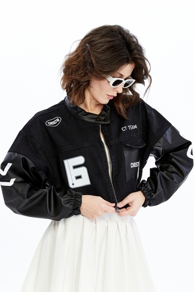 CHOS7N Μπουφάν - Μαύρο - Oversize