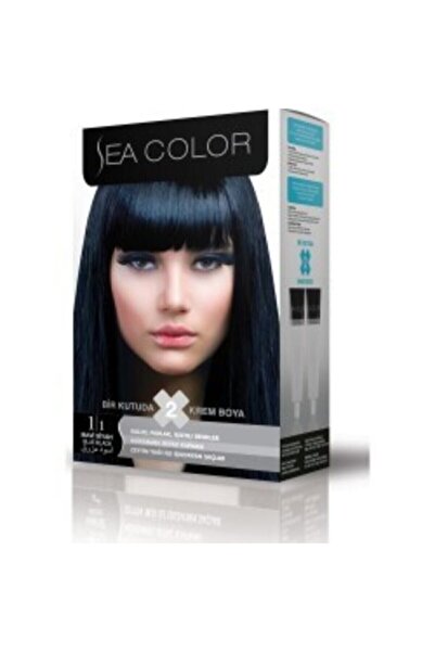 Sea Color Saç Boyası 2 Li 1.1 Mavi Siyah 1.1