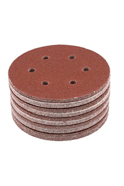 yato Set de 50 discuri abrazive, diametru 150 mm, 6 găuri, P40